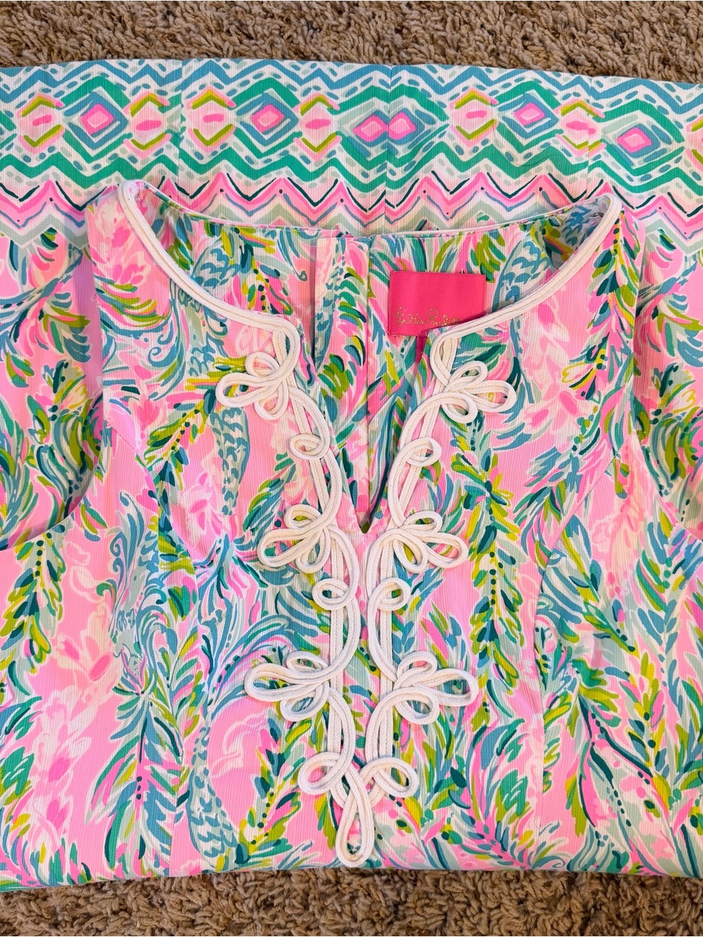 EUC Lilly Pulitzer Gabby Shift Dress Unicorn of the Sea Size 6 - Picture 5 of 5